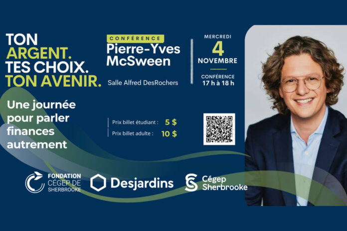 Pierre-Yves McSween viendra parler d'argent à Sherbrooke